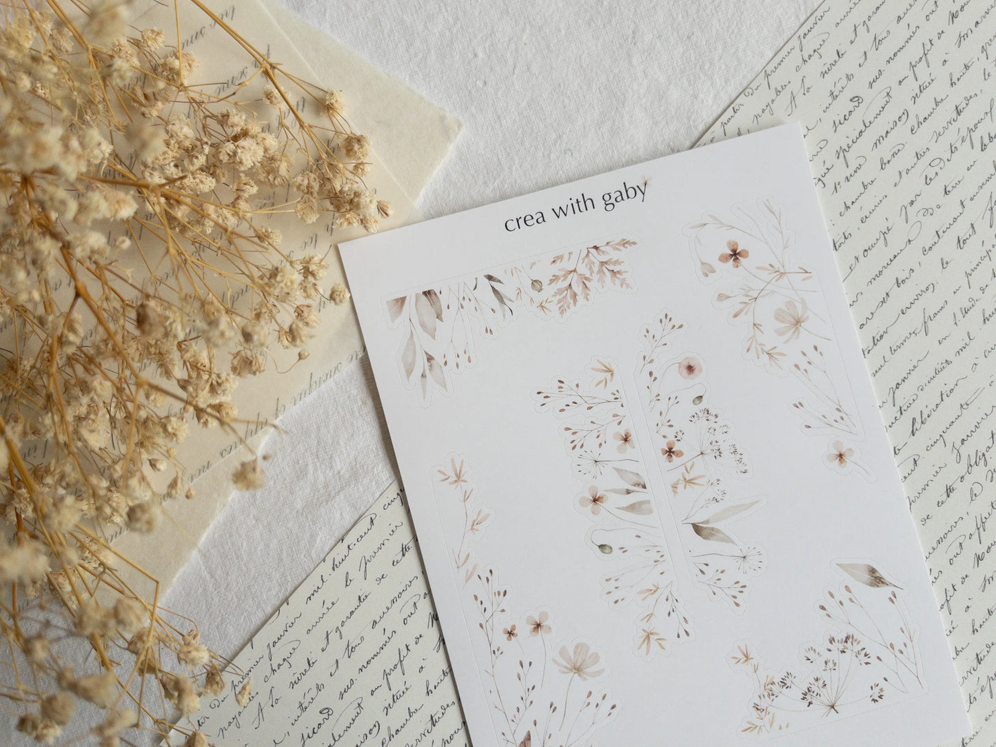Floral corner stickers: Memories collection (032)