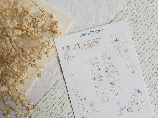 Floral corner stickers: Memories collection (032)