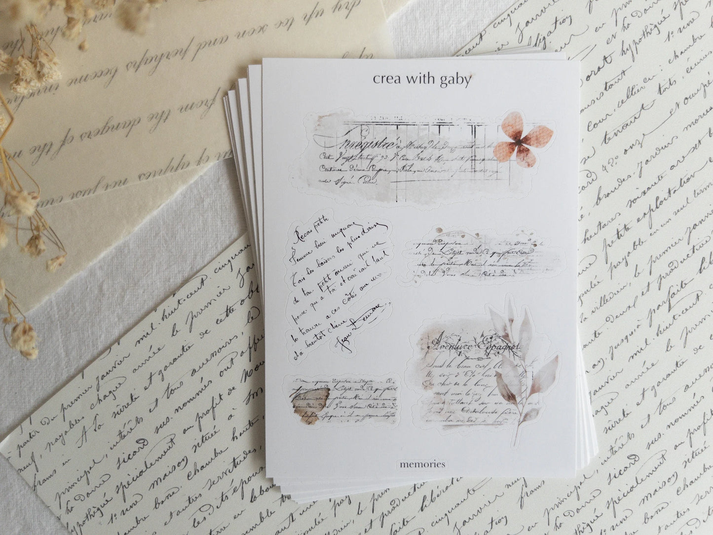 Vintage layering stickers: Memories collection (037)