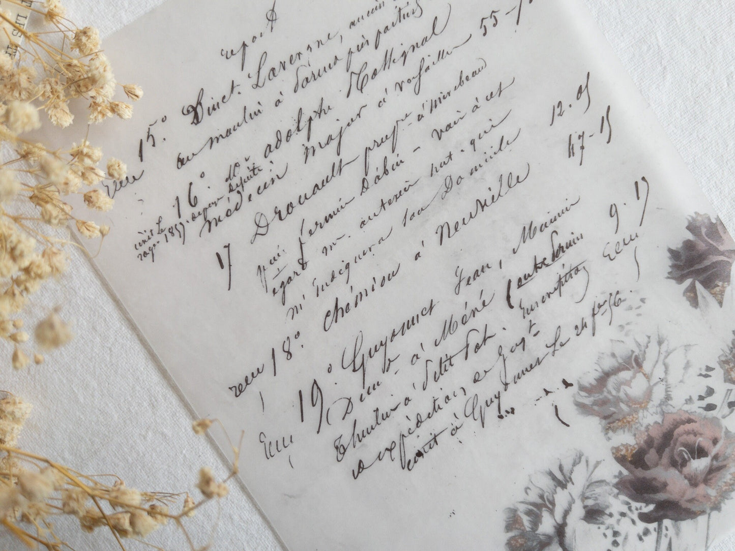 Vellum paper: Memories