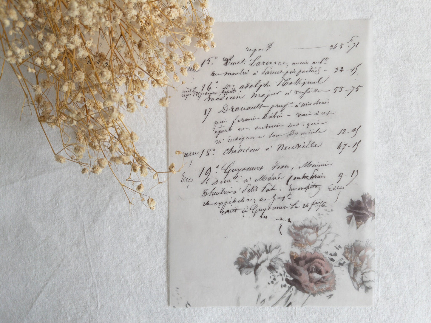 Vellum paper: Memories