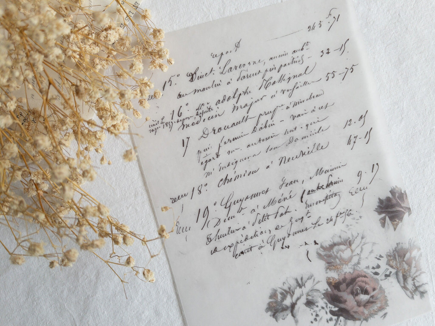 Vellum paper: Memories