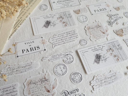 Vintage layering sticker flakes: Memories collection (Set of 30)