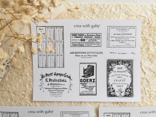 Vintage french label stickers (059)