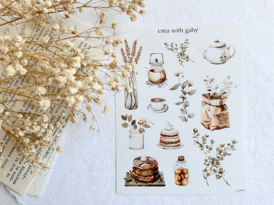 Boho deco stickers, decorative stickers for bullet journaling & planner deco (039)