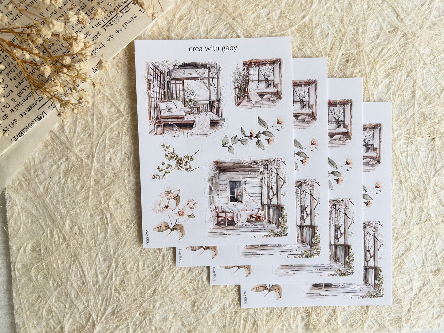 Summer scene stickers (040)
