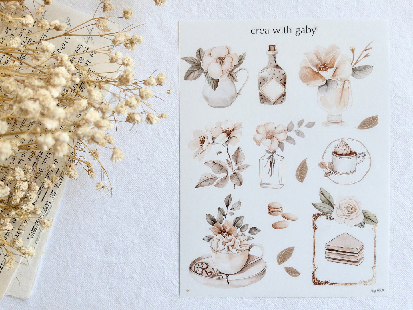 Floral deco stickers (046)
