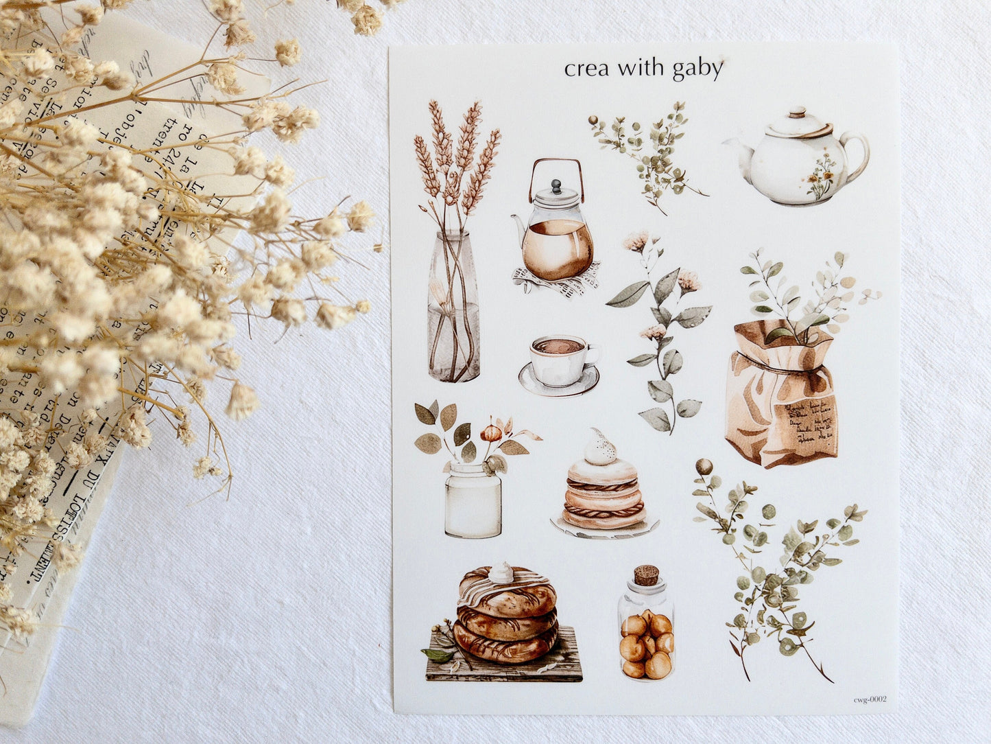 Boho deco stickers, decorative stickers for bullet journaling & planner deco (039)