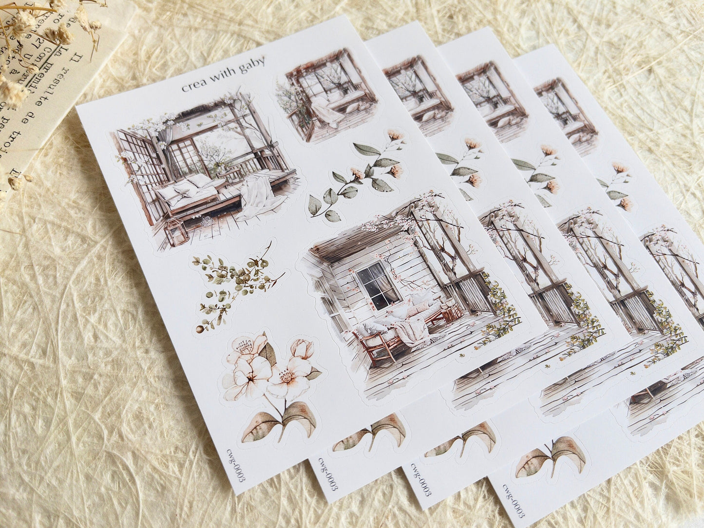 Summer scene stickers (040)