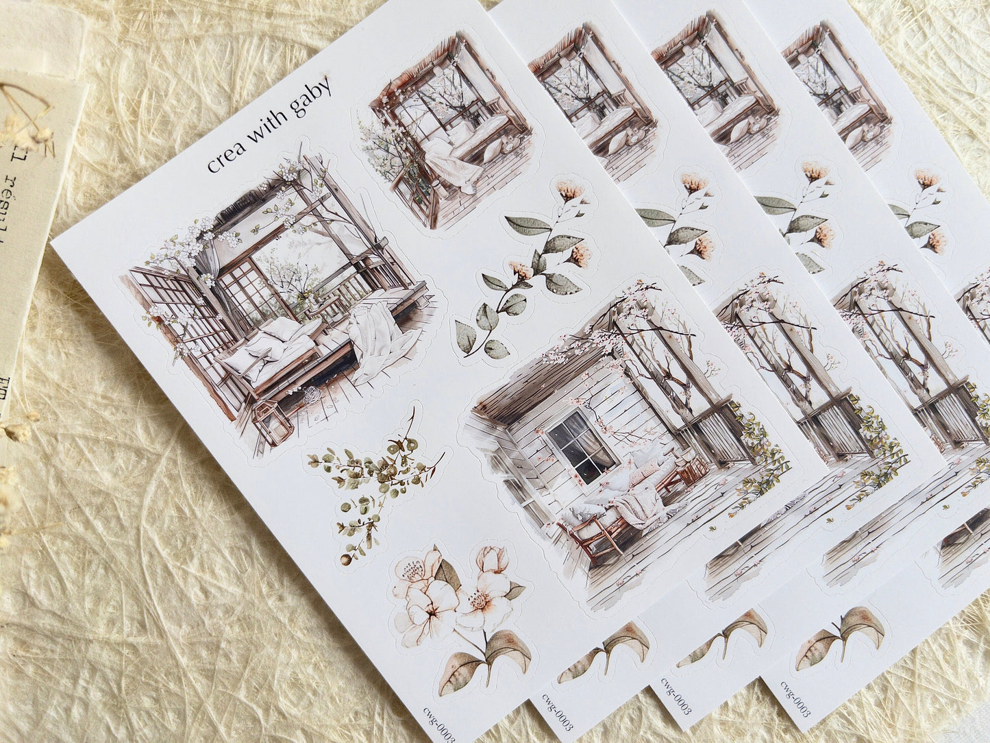 Summer scene stickers (040)