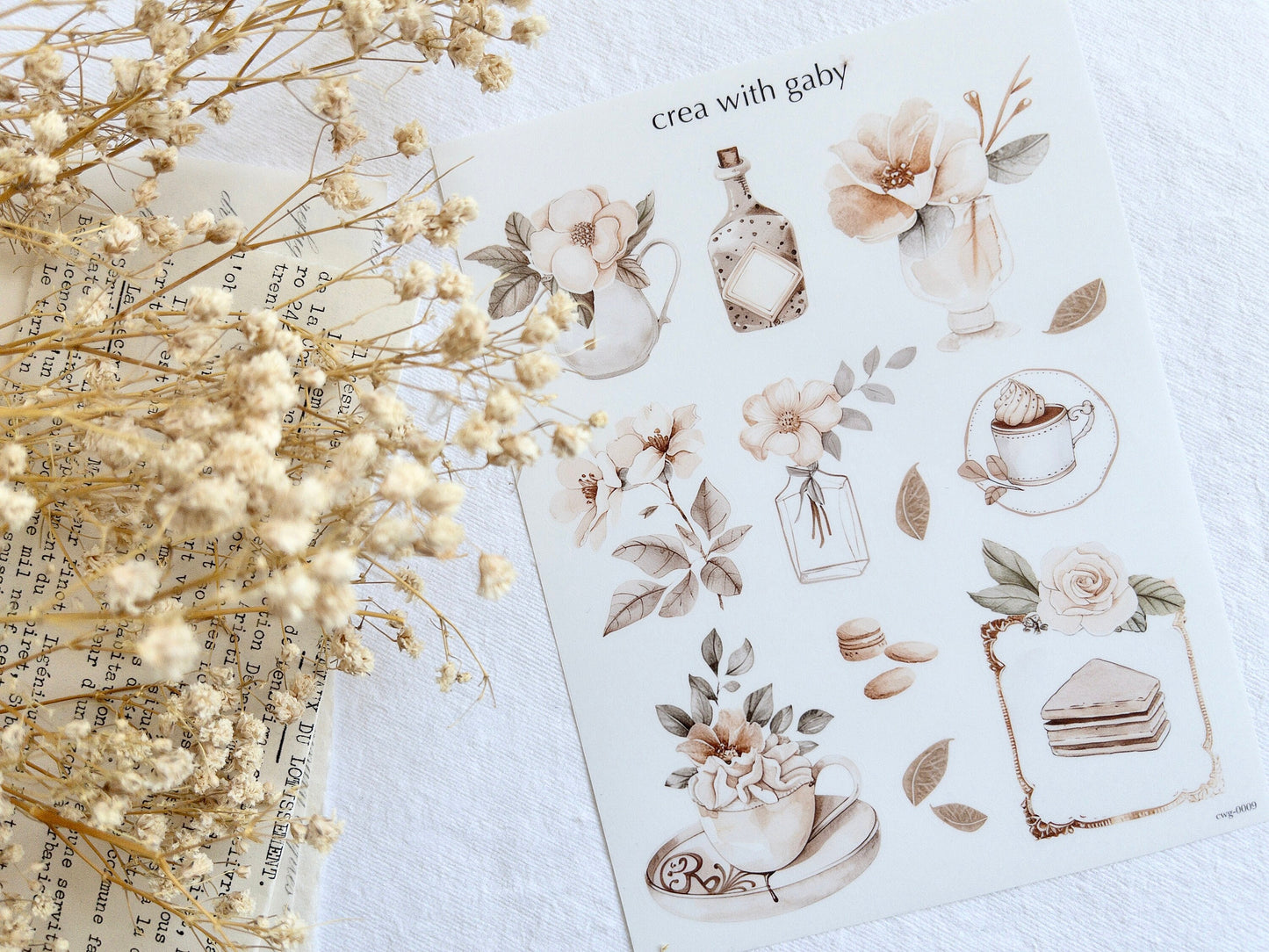 Floral deco stickers (046)