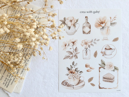 Floral deco stickers (046)