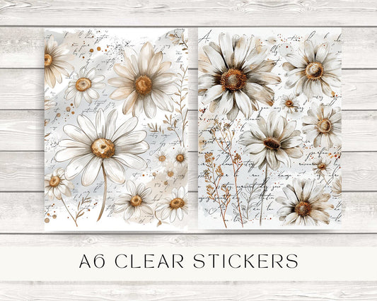 A6 floral sticker dashboards