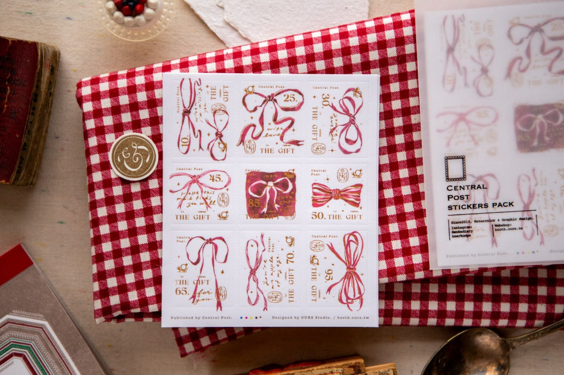 OURS Studio: Ribbon Bow Stamp Sticker