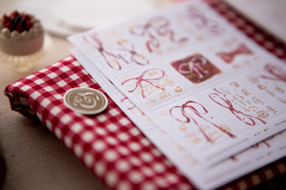 OURS Studio: Ribbon Bow Stamp Sticker