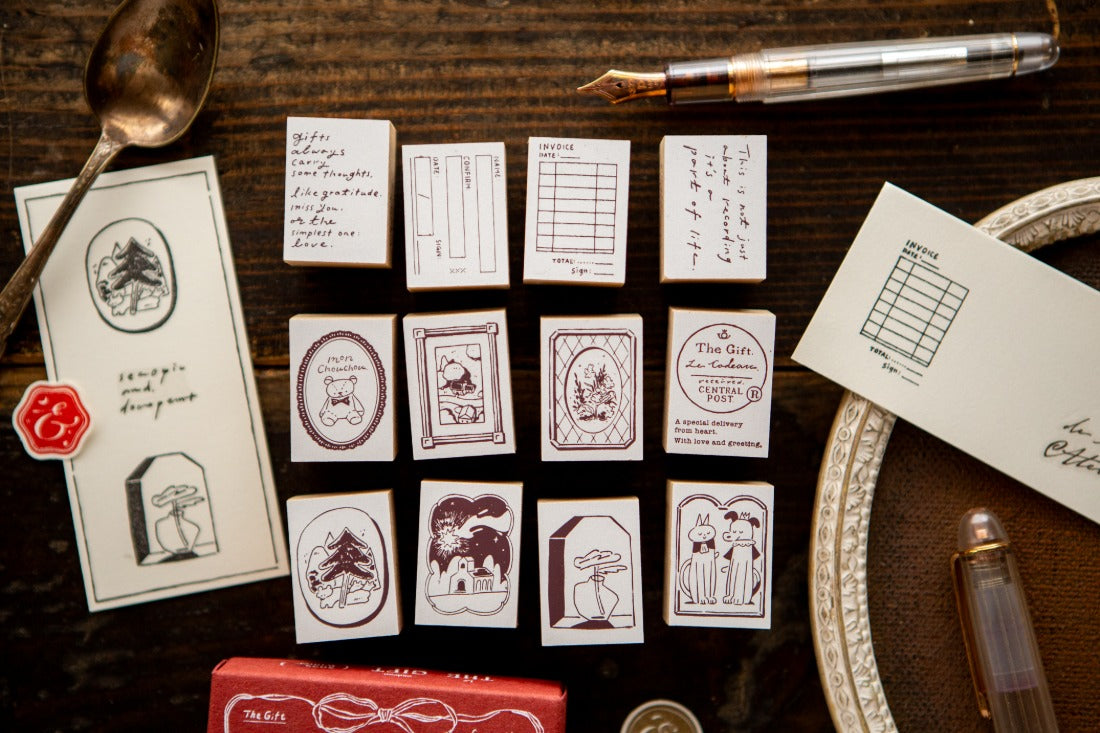 OURS Studio: "The Gift" Teddy Rubber Stamp