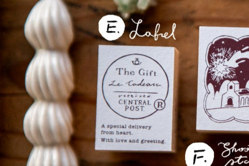 OURS Studio: "The Gift" Label Rubber Stamp