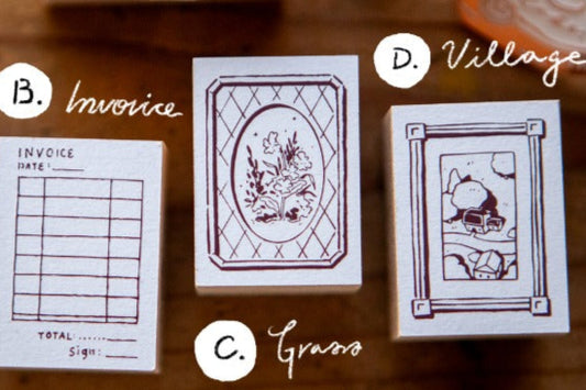 OURS Studio: "The Gift" Wild Grass Rubber Stamp