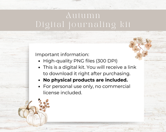 Digital journaling kit: Autumn collection