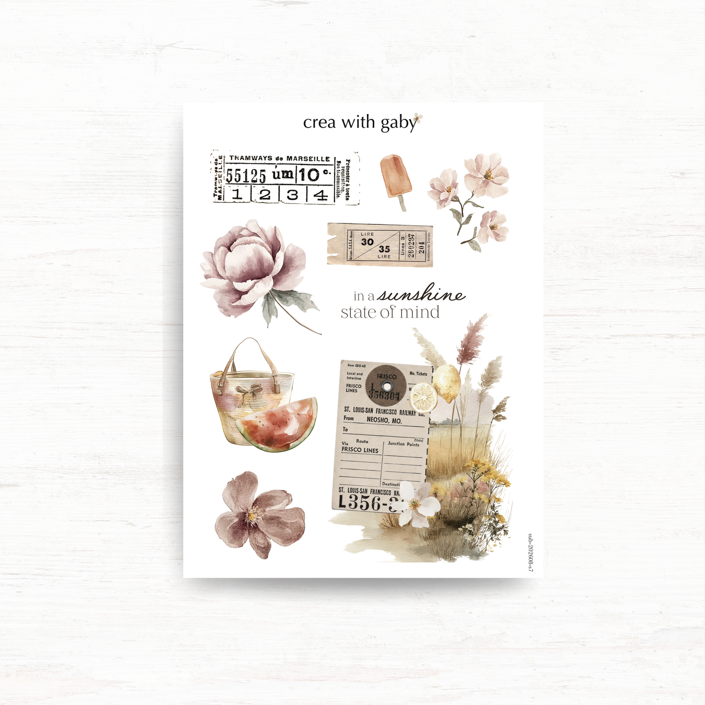 Deco stickers: Summer escapade (August 2026 sub kit)