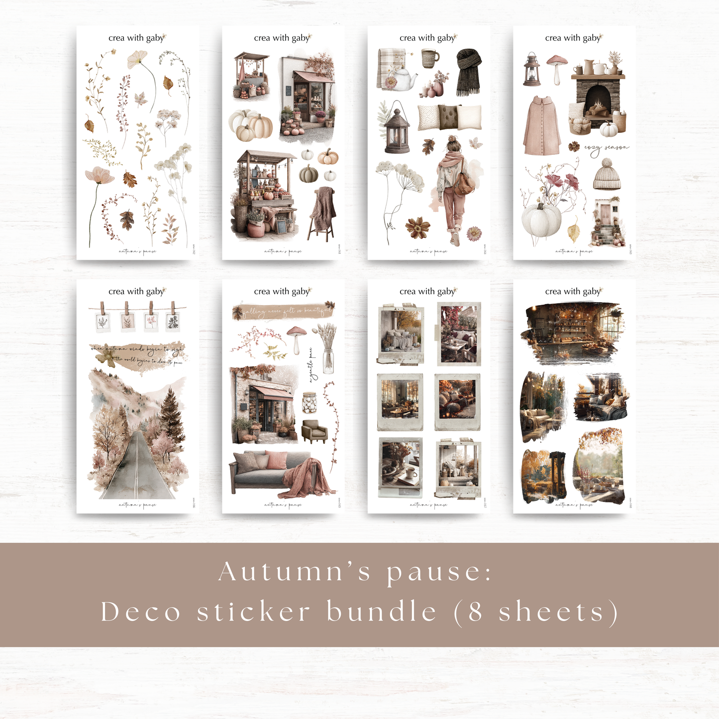 Autumn's pause sticker bundle (Save 20%)
