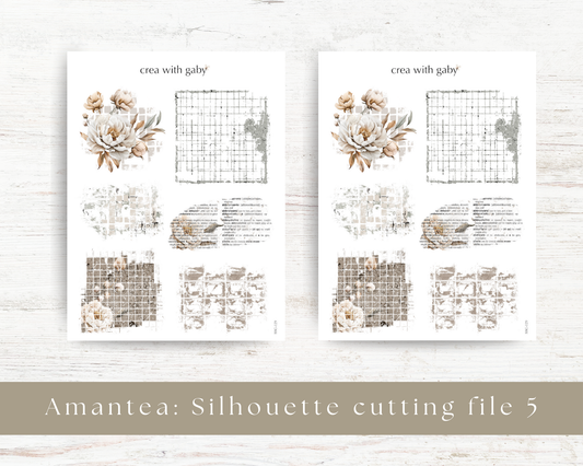 Silhouette cutting file: Amantea collection sticker sheet (129)