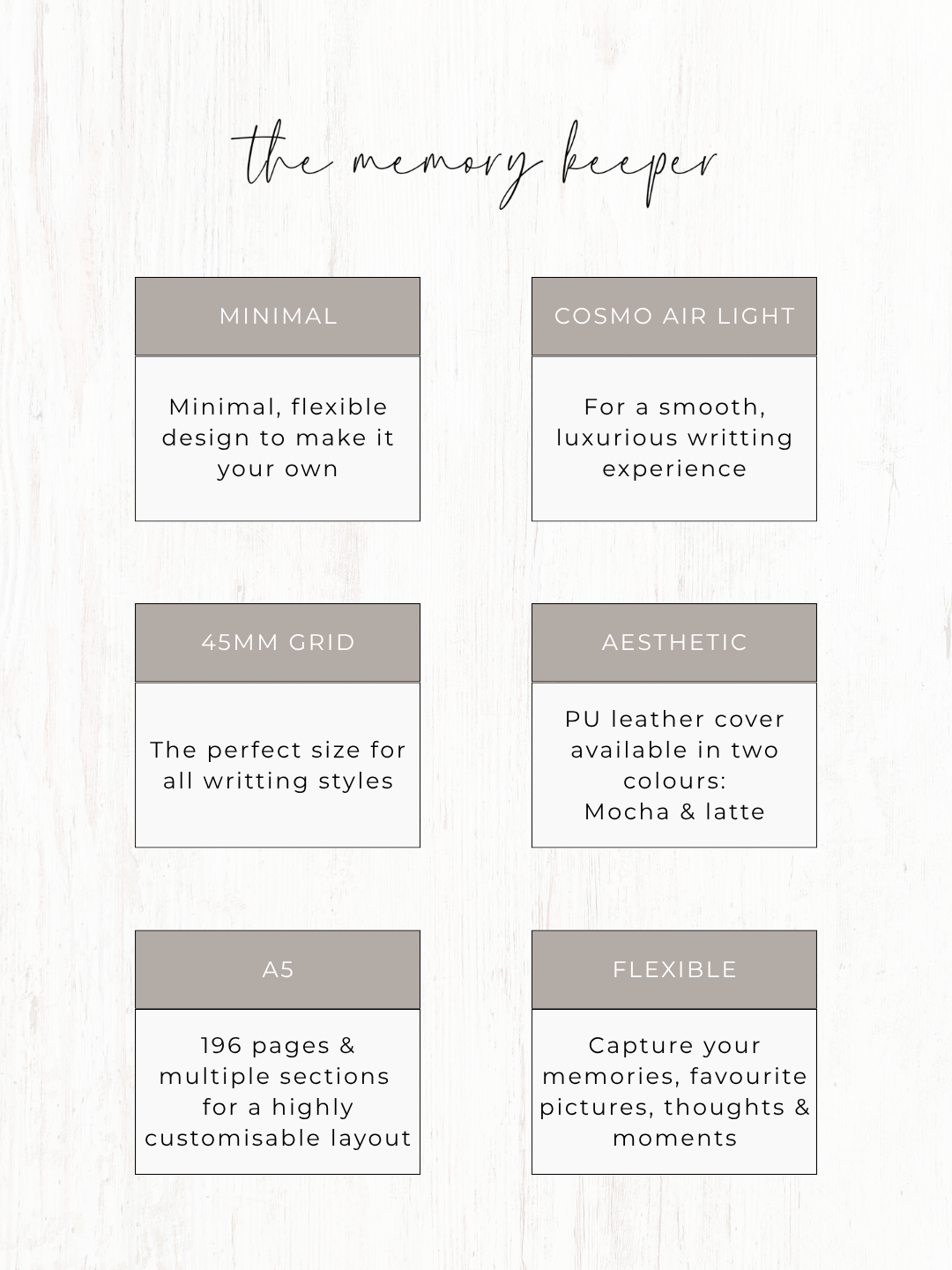 The Memory Keeper: A5 undated journal