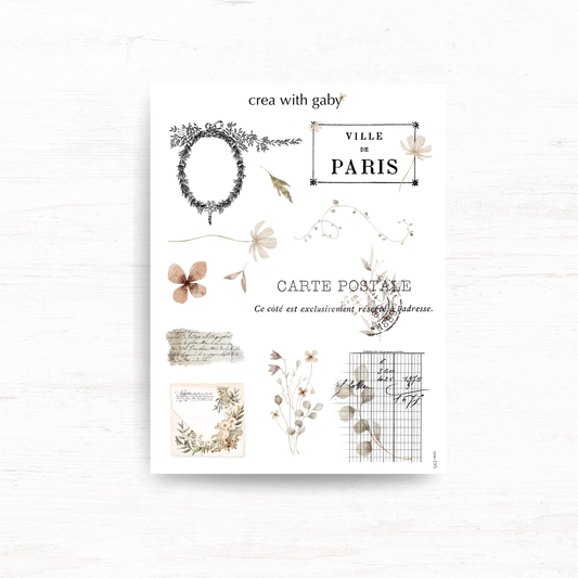 Vintage aesthetic stickers: Memories collection