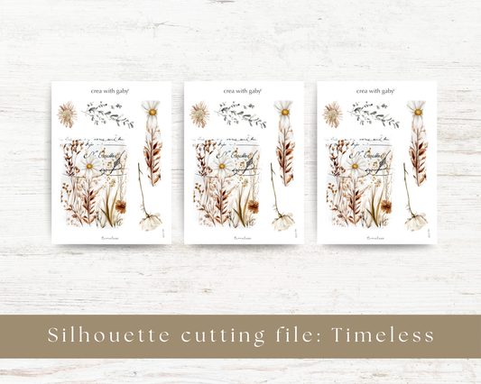 Silhouette cutting files: Timeless