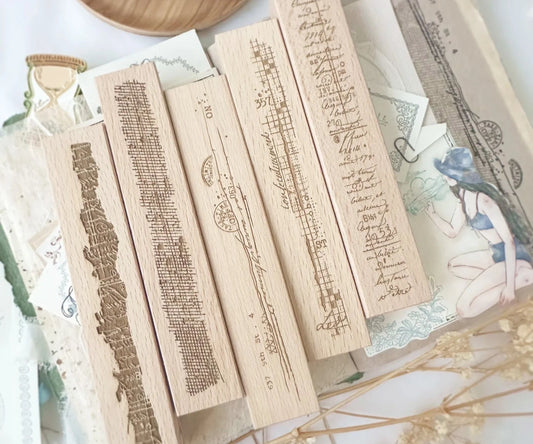Rubber stamps by Journal Pages: Fragments (Dark brown wood)