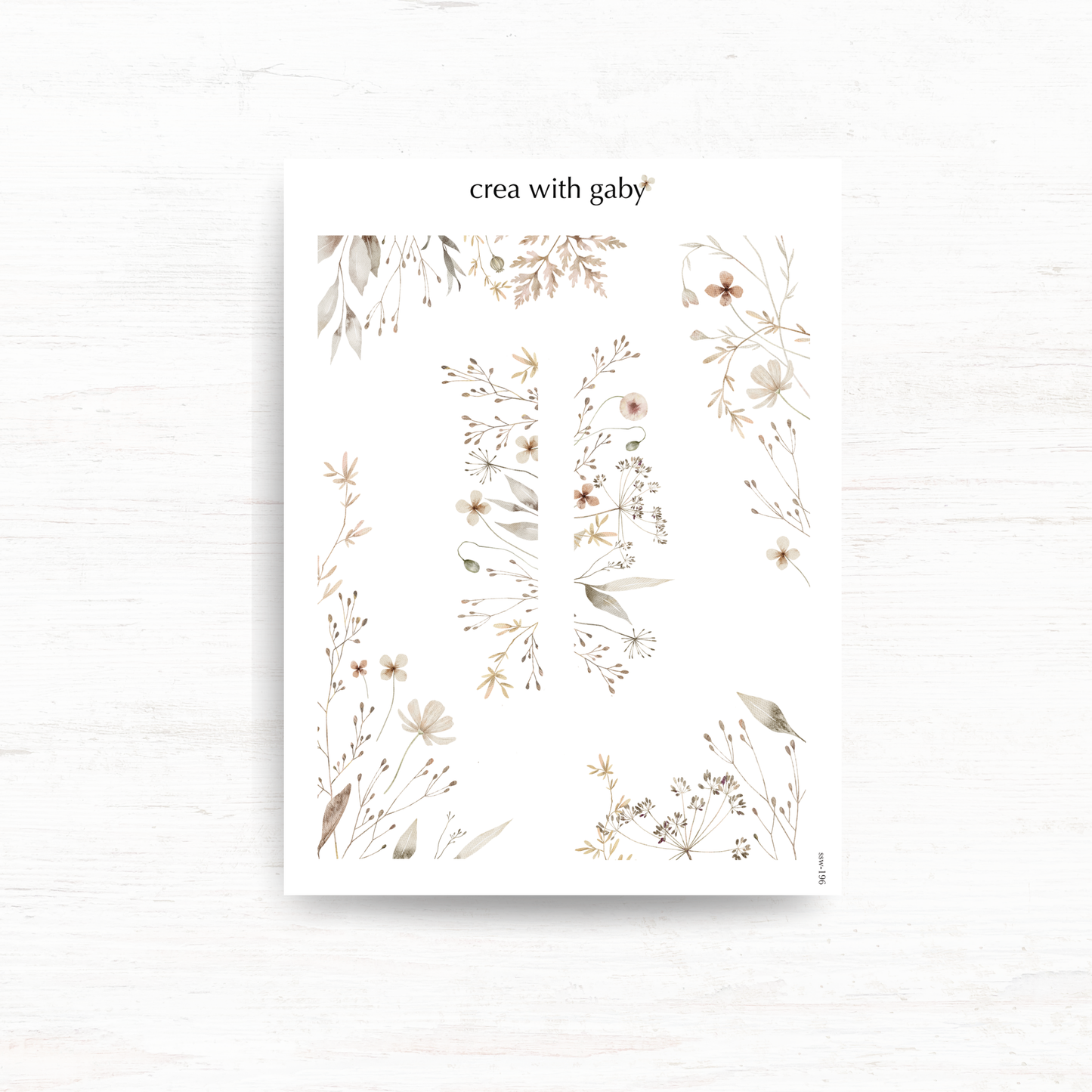 Floral corner stickers: Memories collection