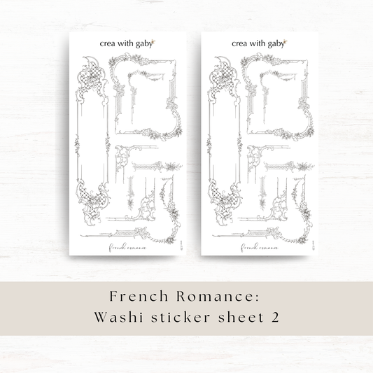 Vintage frame stickers: French romance