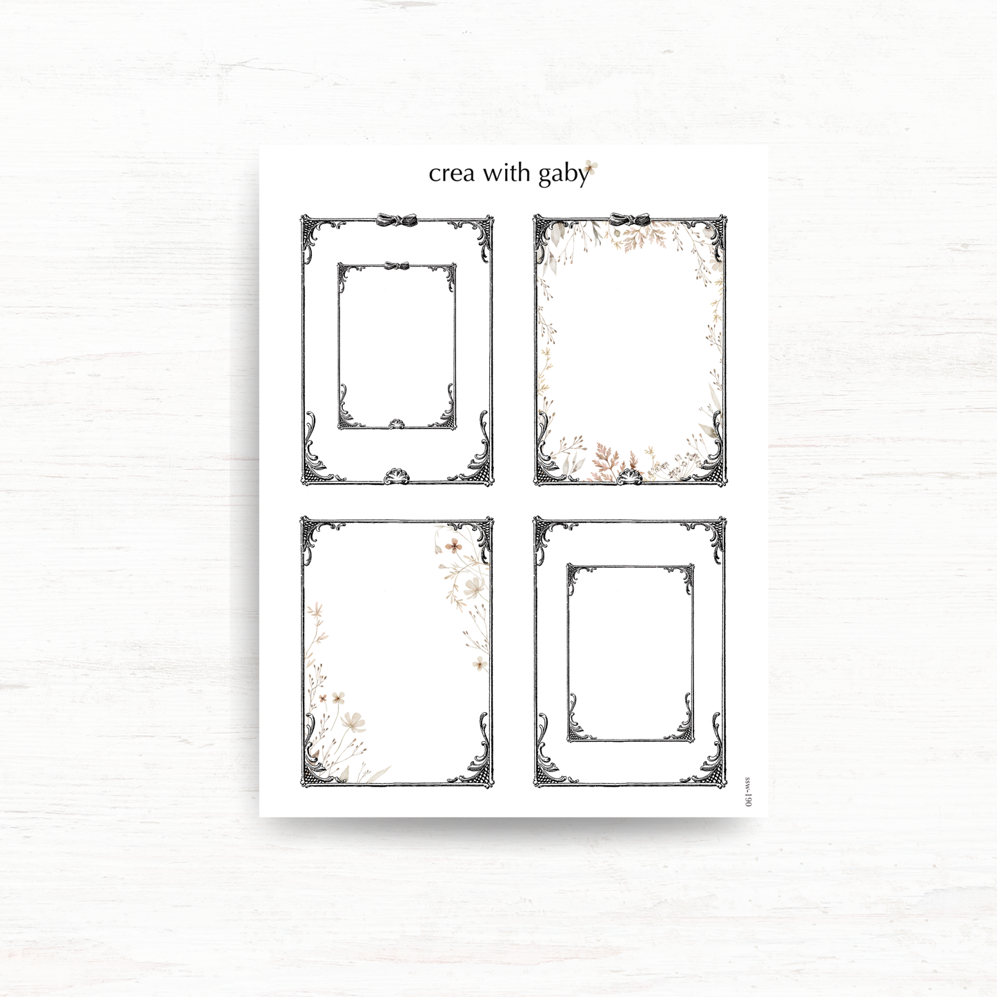 Vintage frame stickers: Memories collection