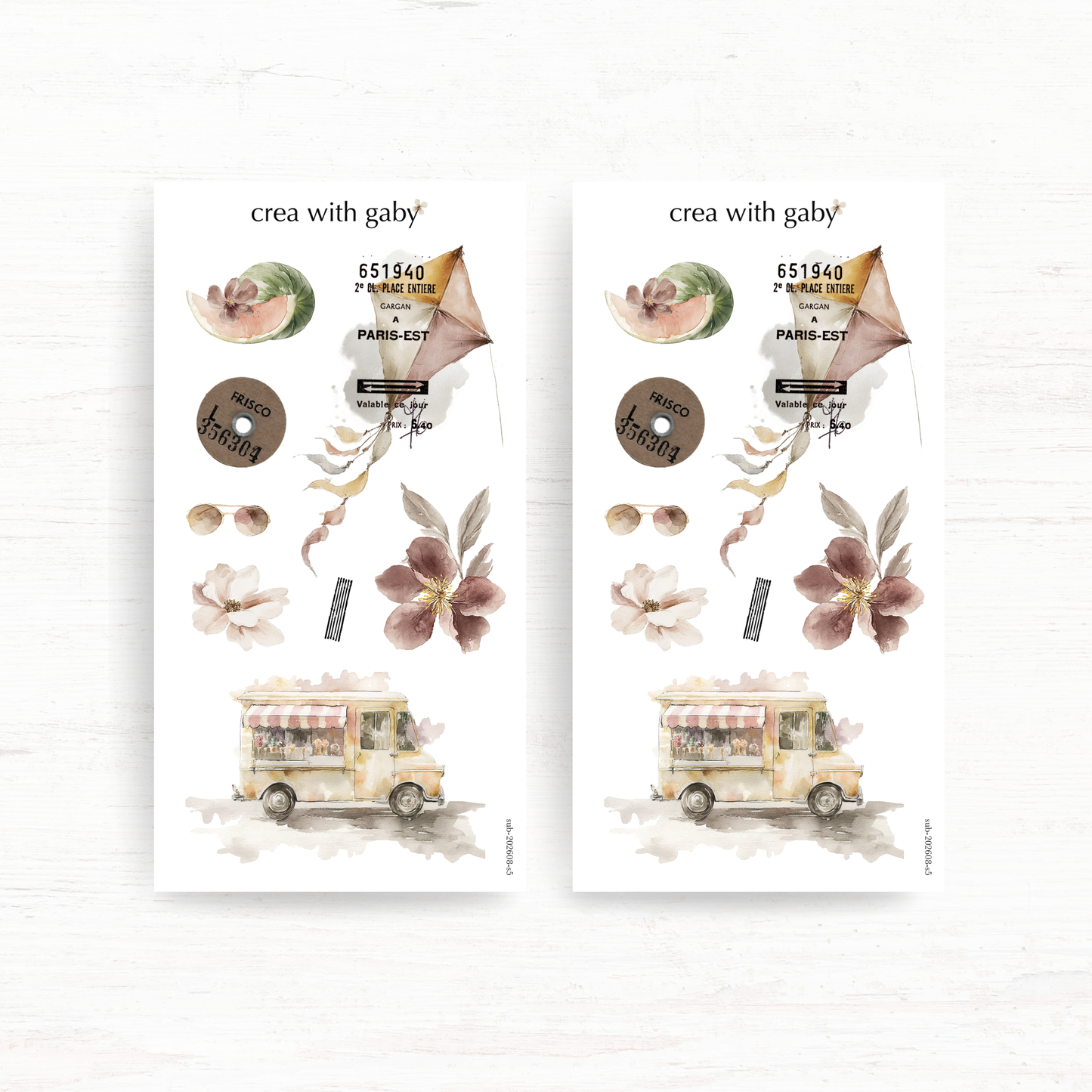 Deco stickers: Summer escapade (August 2026 sub kit)