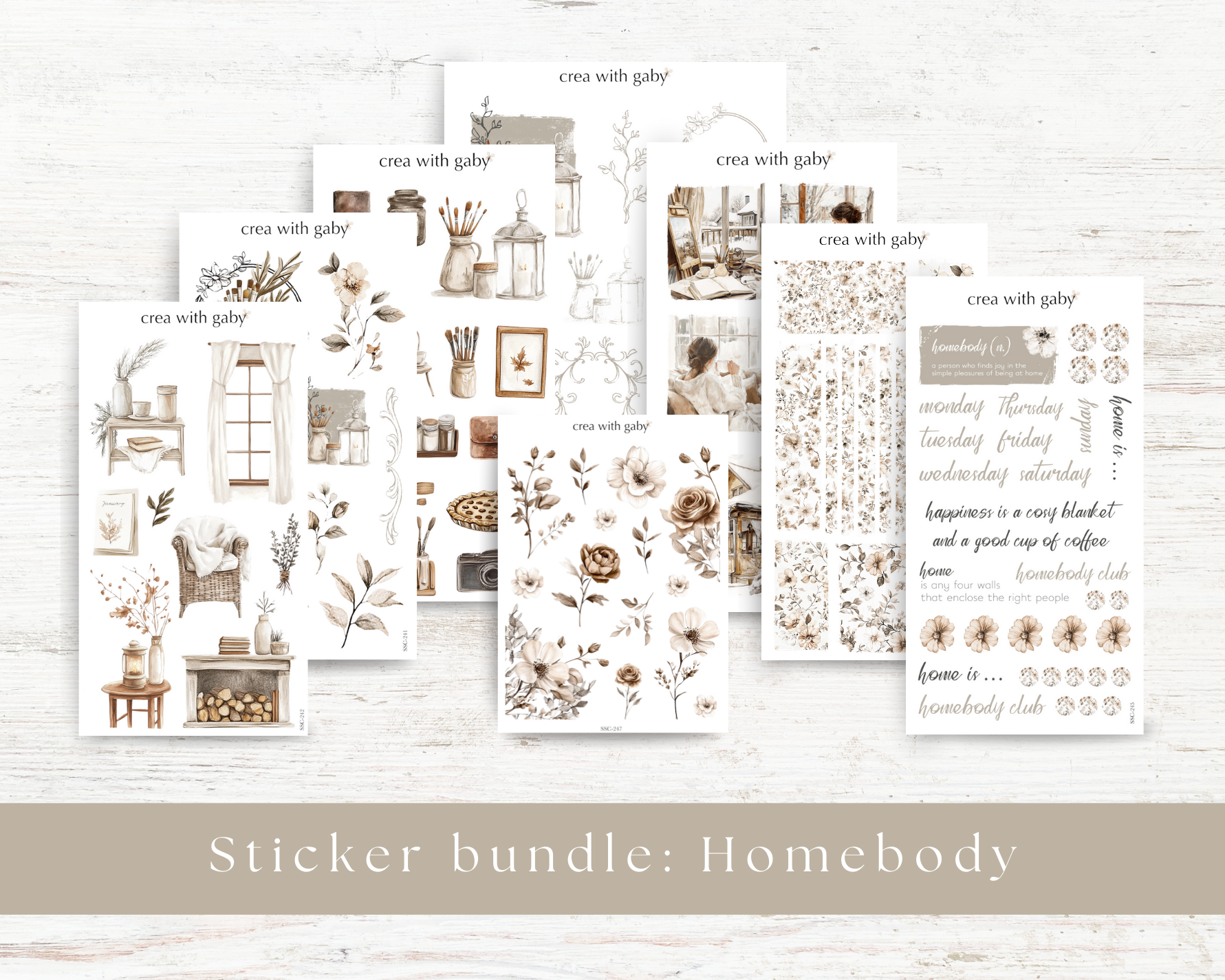 Home Basic Sticker Deco sticker kit: Homebody collection – creawithgaby