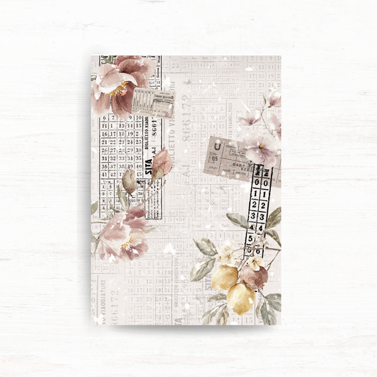 A5 deco dashboard & background paper: Summer escapade (August 2026 sub kit)