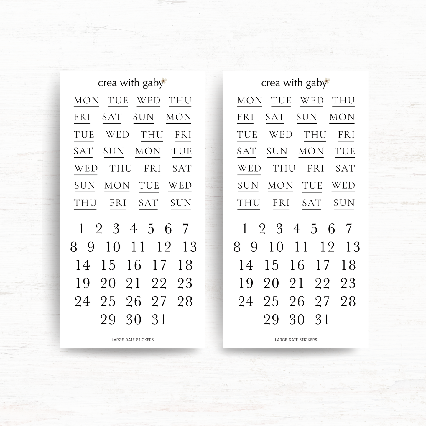 Date stickers: Functional stickers