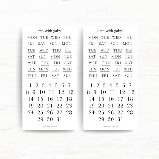 Date stickers: Functional stickers