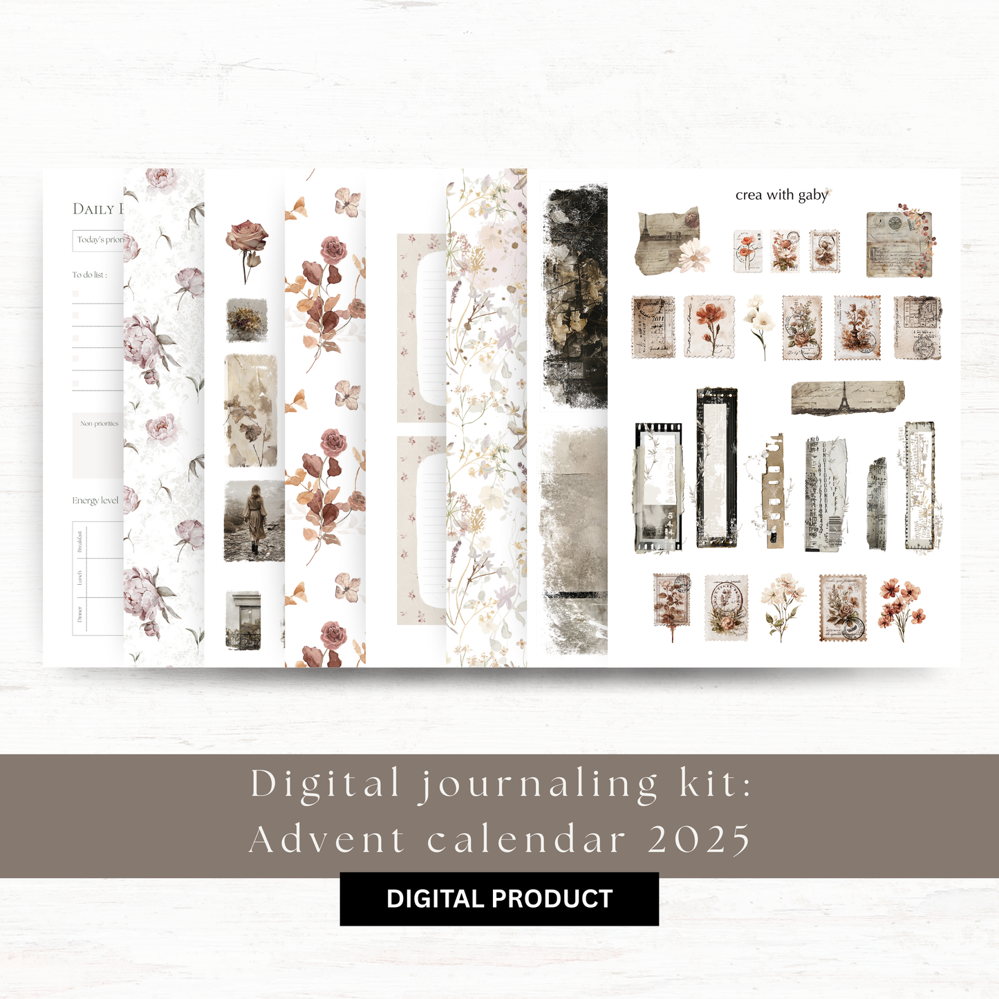 Digital journaling kit: Advent calendar 2025