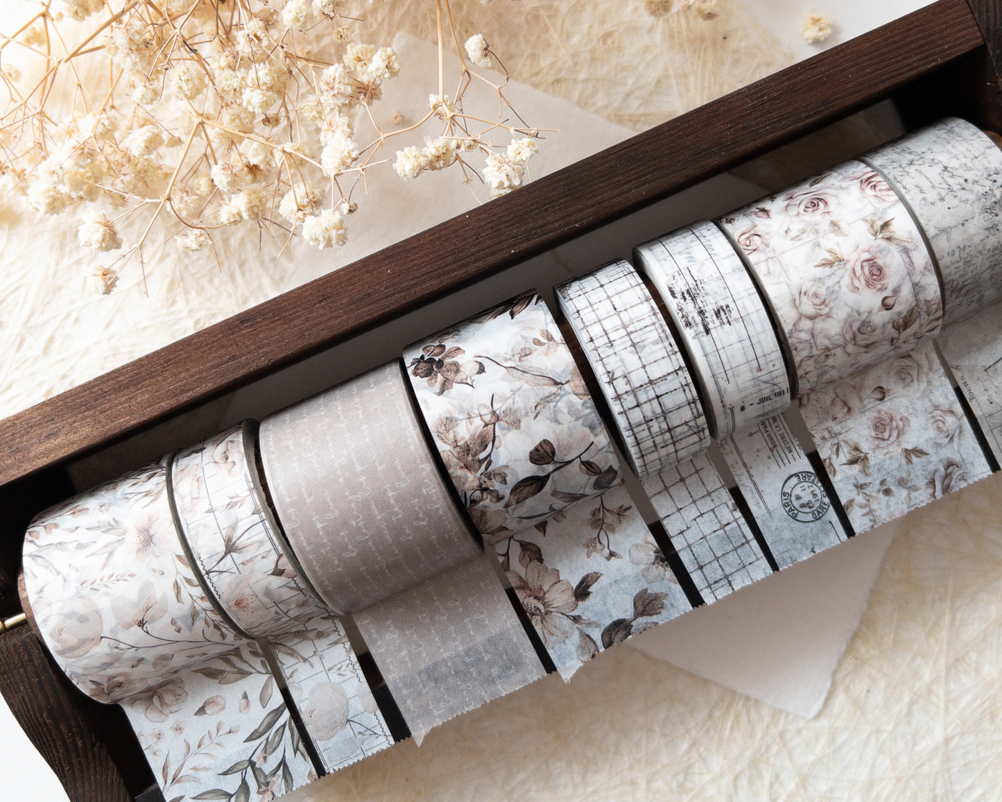 Handcrafted wooden washi tape dispenser