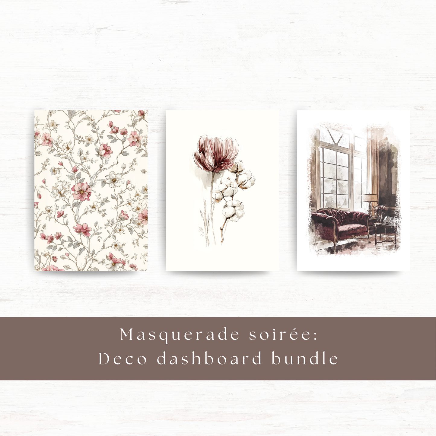 A5 vellum deco dashboard bundle: Masquerade soirée (Save 10%)
