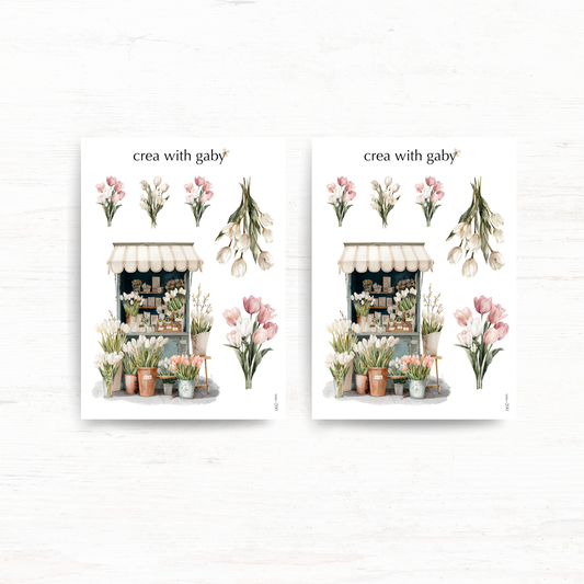 Deco sticker: Spring flower shop