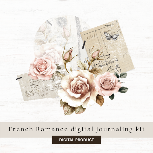 Digital journaling kit: French romance