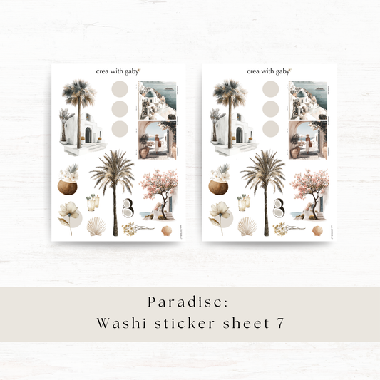 Deco stickers: Paradise (August 2025 sub kit)