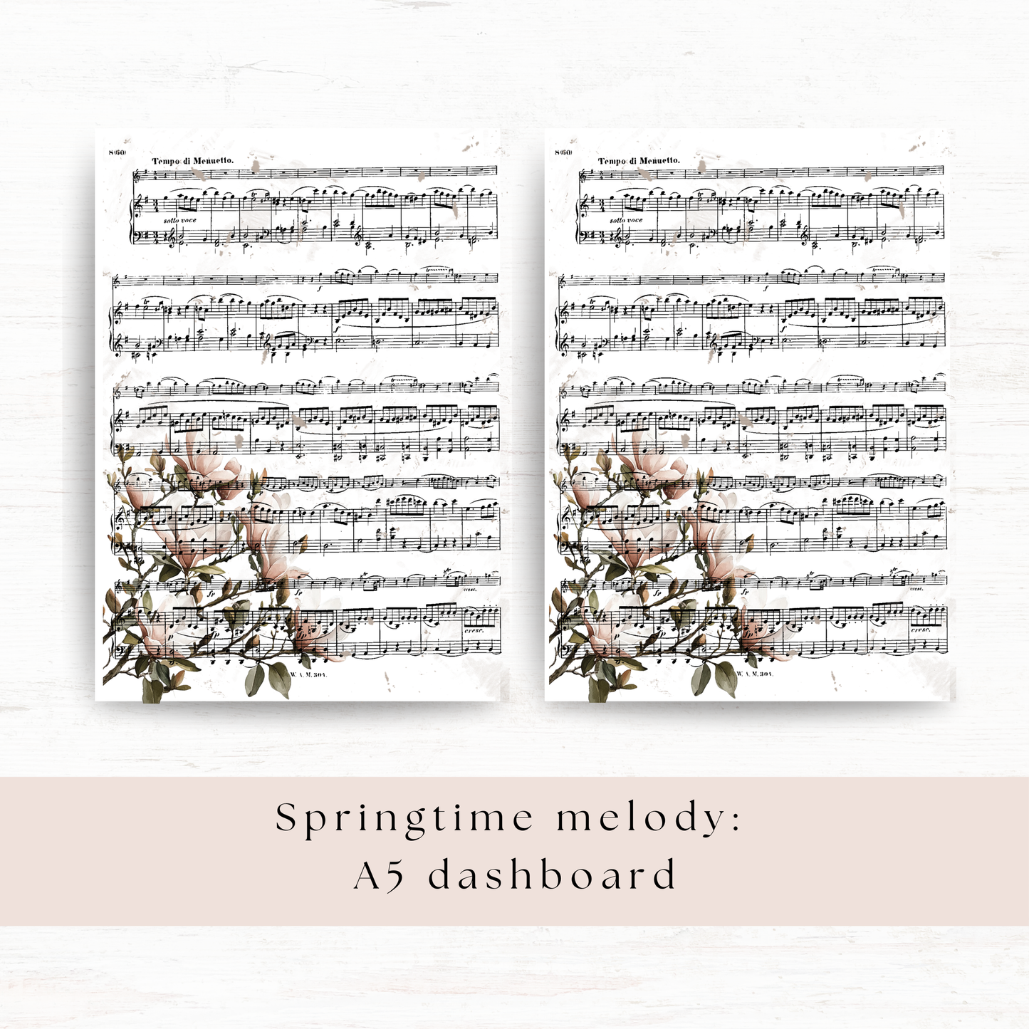 A5 deco dashboard: Springtime melody