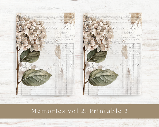 A4 vintage printable: Memories vol 2