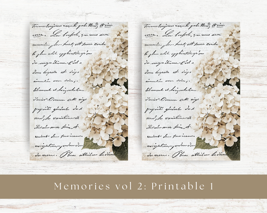 A4 vintage printable: Memories vol 2