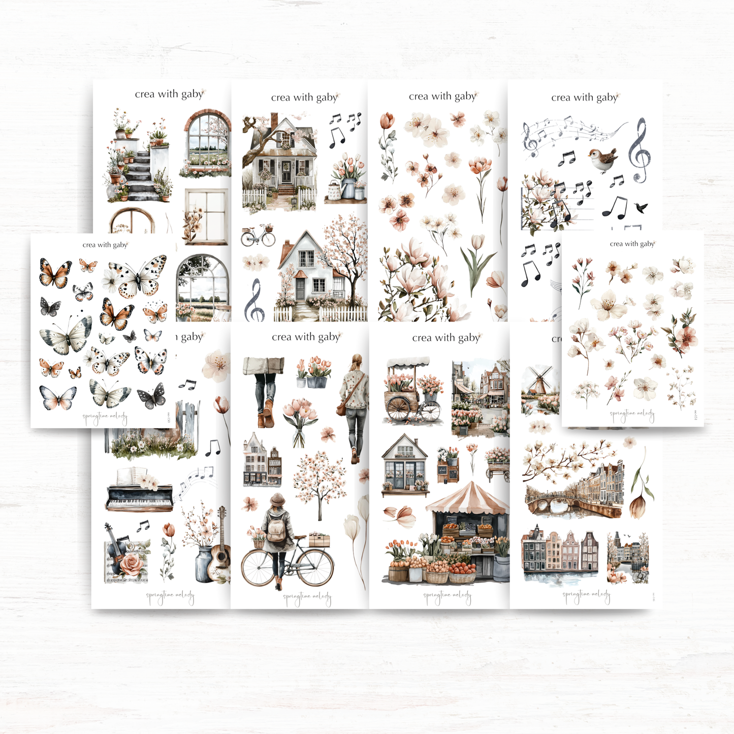Deco sticker kit: Springtime melody (Save!)