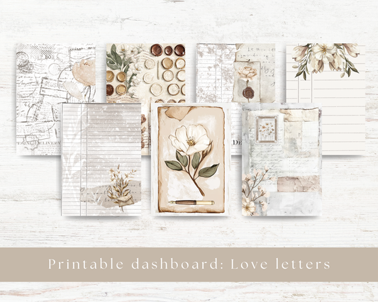 Printable dashboards: Love letters collection