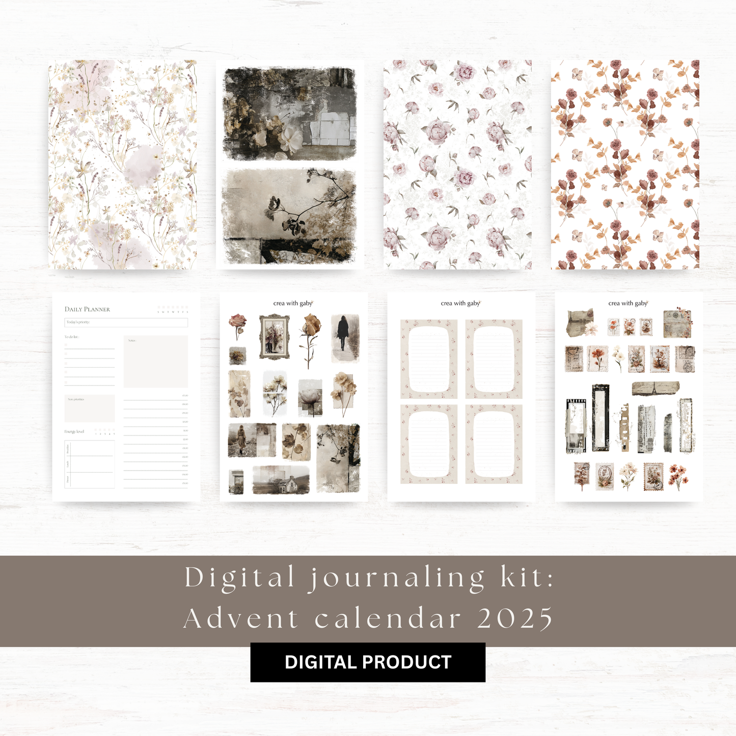 Digital journaling kit: Advent calendar 2025